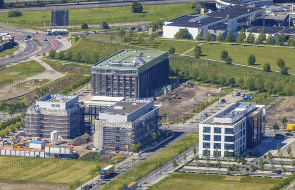 Aerial view, Phönix Arcaden office building and commercial building, Antonio-Segni-Straße,