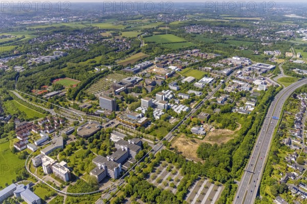 Aerial photo, Dortmund University of Technology, HoKiDo day care centre, Eichlinghofen, Dortmund,