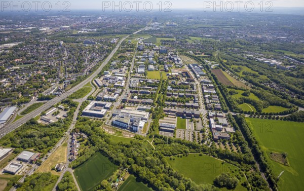 Aerial photograph, Dortmund University of Technology and Dortmund Technology Park, Oespel,