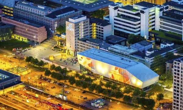 Aerial photo, German Football Museum, city, Dortmund, Ruhr area, North Rhine-Westphalia, Germany,