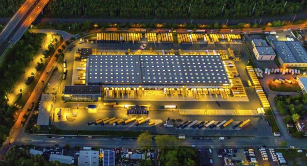 Aerial photography, Dachser SE, freight forwarding service, Dorstfelder Brücke, Dortmund, Ruhr