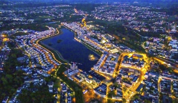 Aerial photo, Phoenix-See, Hörde, Dortmund, Ruhr area, North Rhine-Westphalia, Germany, DE,