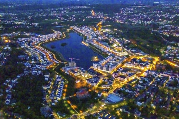 Aerial photo, Phoenix-See, Hörde, Dortmund, Ruhr area, North Rhine-Westphalia, Germany, DE,
