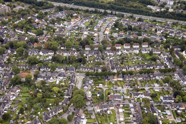 Aerial view, workers' housing estate Oberdorstfeld with Wittener Straße, Zollvereinstraße and