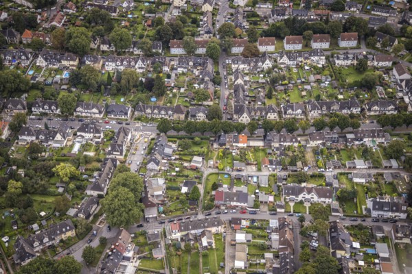 Aerial view, workers' housing estate Oberdorstfeld with Wittener Straße, Zollvereinstraße and
