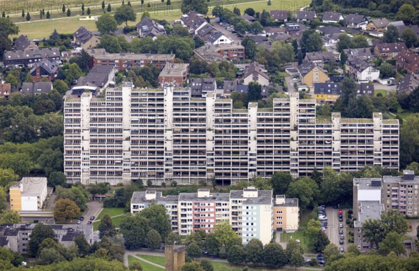 Aerial view, Dorstfelder Hannibal II building in the district Dorstfeld in Dortmund, Ruhr area,