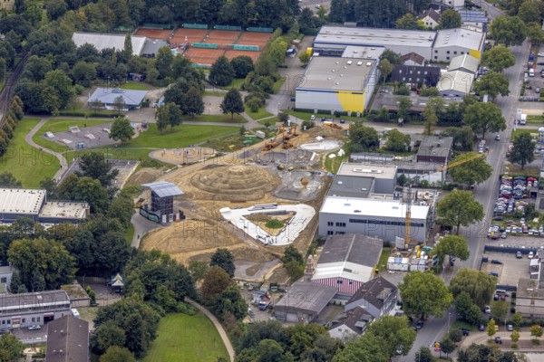 Aerial view, Skatepark Hombruch BMX and Mountainbike area in the district Menglinghausen in