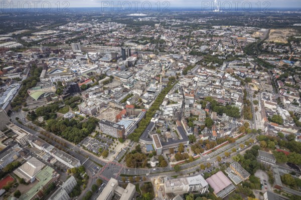 Aerial view, Wallring of the city in Dortmund, Ruhr area, North Rhine-Westphalia, Germany, City,