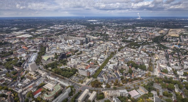 Aerial view, Wallring of the city in Dortmund, Ruhr area, North Rhine-Westphalia, Germany, City,