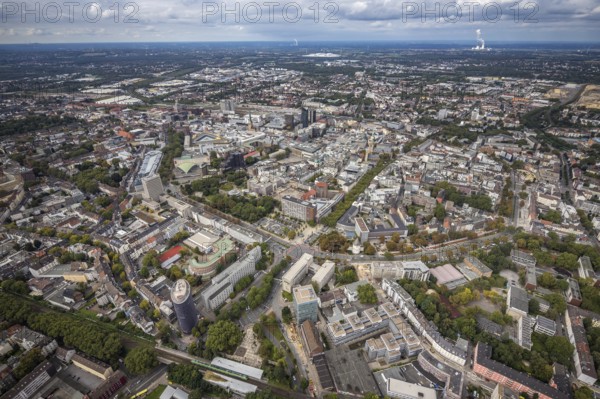 Aerial view, Wallring of the city in Dortmund, Ruhr area, North Rhine-Westphalia, Germany, City,