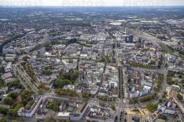 Aerial view, Wallring of the city in Dortmund, Ruhr area, North Rhine-Westphalia, Germany, City,