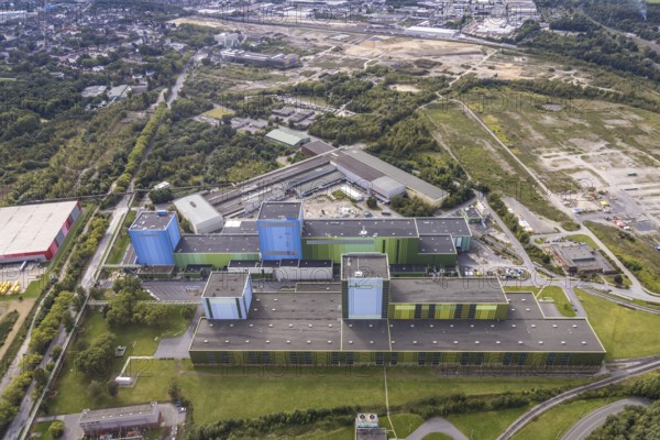 Aerial view, thyssenkrupp Steel Europe AG - FBA 10 on the site of the old Westfalenhütte in the