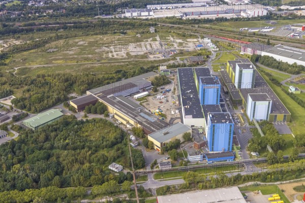 Aerial view, thyssenkrupp Steel Europe AG - FBA 10 on the site of the old Westfalenhütte in the