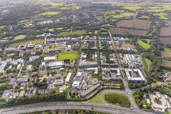 Aerial view of the TZDO - TechnologieZentrumDortmund GmbH, Technical University Dortmund Campus