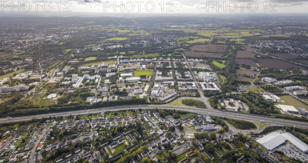 Aerial view of the TZDO - TechnologieZentrumDortmund GmbH, Technical University Dortmund Campus