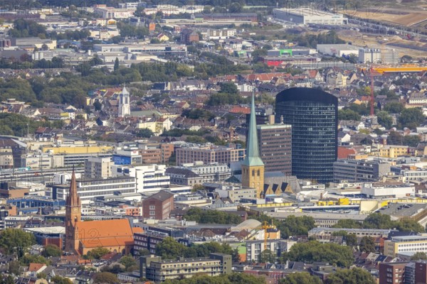 View of the city centre with the Church of Our Lady of the Holy Sepulchre, the Protestant Church of