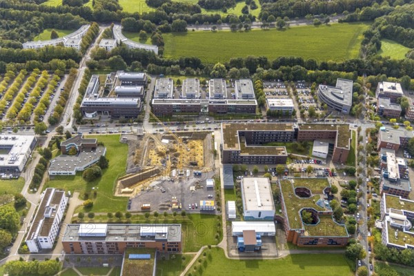 Aerial view of the TZDO - TechnologieZentrumDortmund GmbH, Technical University of Dortmund with