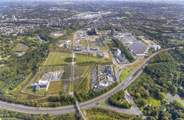 Phönix-West area and Hoesch-Gasometer with the Phoenix Lake in the background as well as Wilo Park,