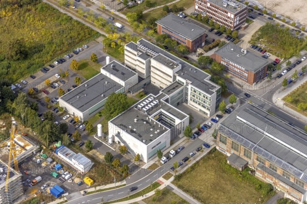 Phoenix-West area with company buildings MST Factory and ION-GAS GmbH on Konrad-Adenauer-Allee in