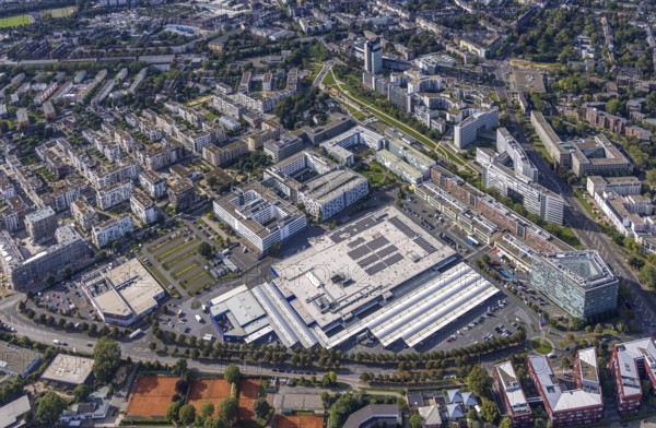 Aerial view of the future METRO campus in Düsseldorf Flingern at METROstraße 1, Flingern,