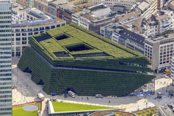 Aerial view, Kö Bogen II business centre with hornbeam growth at Gustav-Gründgens-Platz in