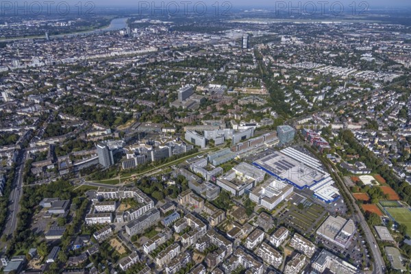 Aerial view of the future METRO campus in Düsseldorf Flingern at METROstraße 1, Flingern,