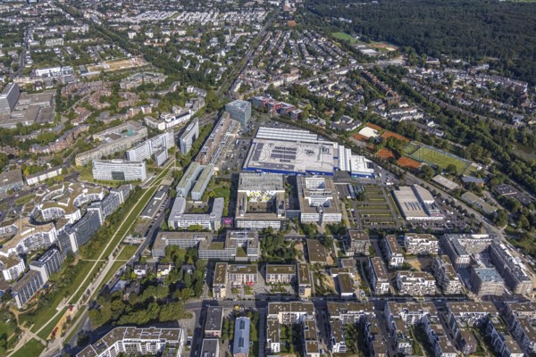 Aerial view of the future METRO campus in Düsseldorf Flingern at METROstraße 1, Flingern,