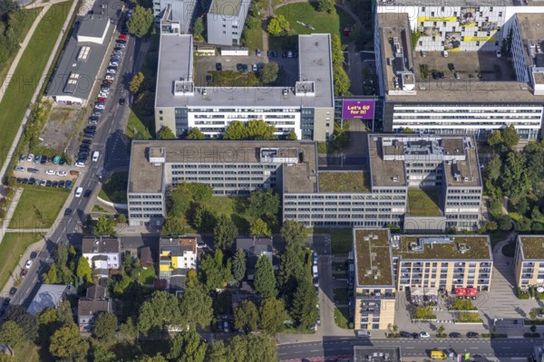 Aerial view of the future METRO campus in Düsseldorf Flingern at METROstraße 1, Flingern,