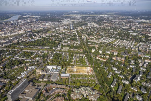 Aerial view, construction site Zoo eins Quartier für Wohnungen an der Max-Planck-Straße im