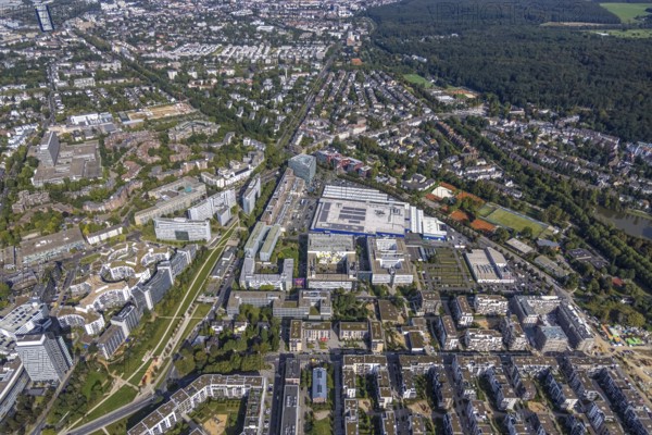 Aerial view of the future METRO campus in Düsseldorf Flingern at METROstraße 1, Flingern,