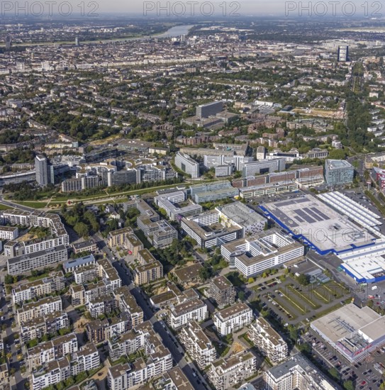 Aerial view of the future METRO campus in Düsseldorf Flingern at METROstraße 1, Flingern,