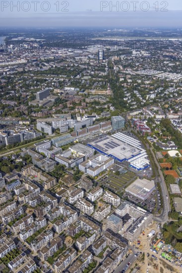Aerial view of the future METRO campus in Düsseldorf Flingern at METROstraße 1, Flingern,