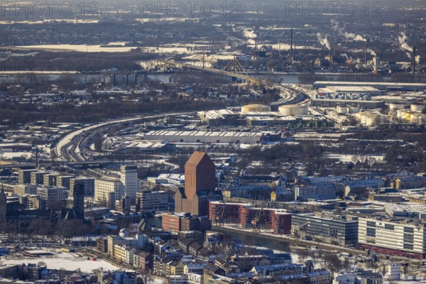 Aerial view, Landesarchiv North Rhine-Westphalia Abteilung Rheinland, Yachthafen Marina Duisburg,