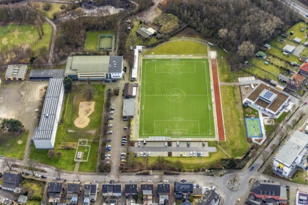 Aerial view, sports facility Welheimer Straße, Bottrop, Ruhr area, North Rhine-Westphalia, Germany,