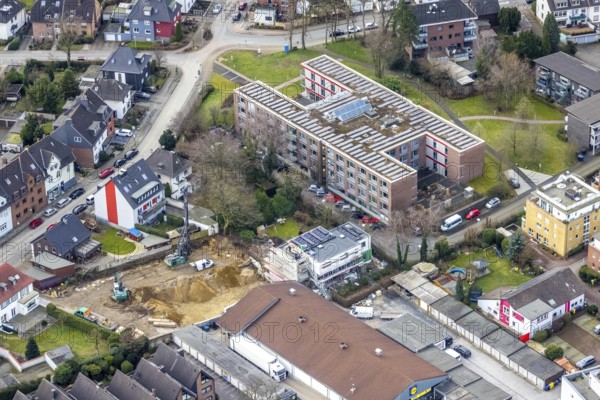 Aerial view, Diakonisches Werk Gladbeck-Bottrop-Dorsten Seniorenzentrum Käthe Braus, construction