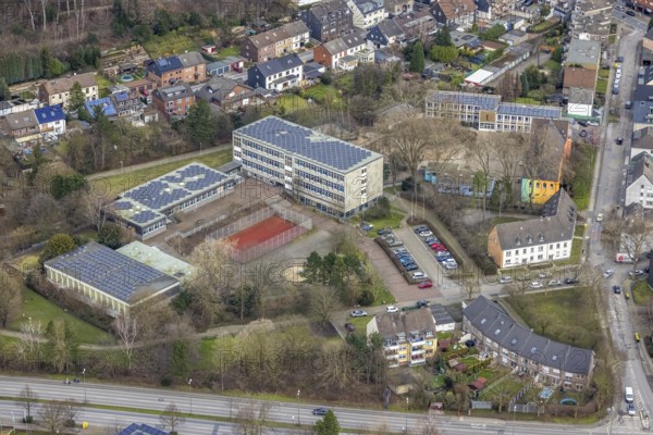 Aerial photo, Schule an der Bergmannsglückstraße und Schillerschule, Bottrop, Ruhr area, North