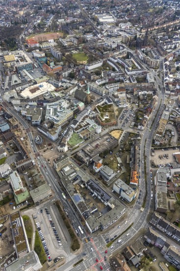 Aerial view, Hansa Center shopping centre, Berliner Platz, Bottrop, Ruhr area, North