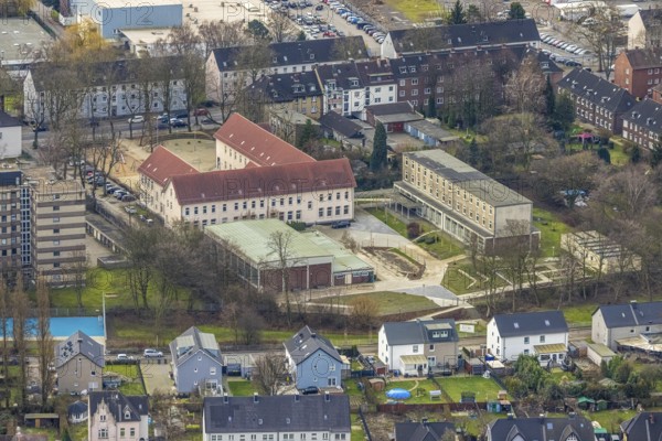 Aerial photo, Albert-Schweitzer-Schule, Bottrop, Ruhr area, North Rhine-Westphalia, Germany,