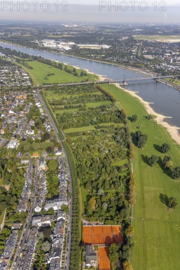 Aerial view, allotment garden association Am Pappelwäldchen am Kaiser-Friedrich-Ring und