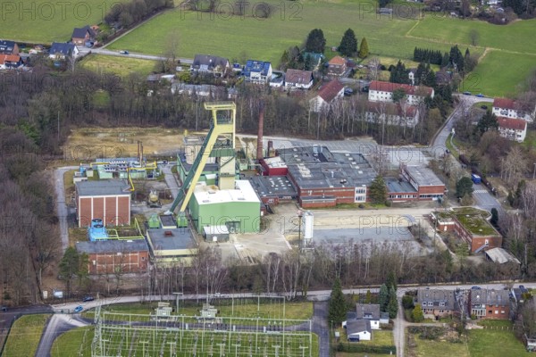 Aerial photograph, former Prosper IV shaft 9 mine, Bottrop-Kirchhellen, Ruhr area, North