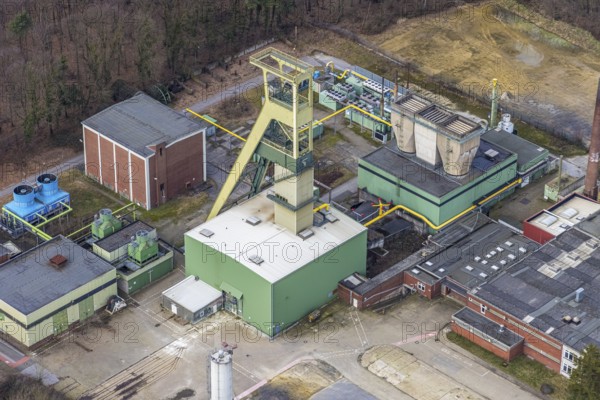 Aerial photograph, former Prosper IV shaft 9 mine, Bottrop-Kirchhellen, Ruhr area, North