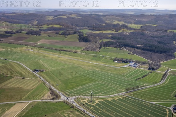 Aerial photo, Brilon Hochsauerland airfield, Zum alten Tower, EFR Brilon Landeplatz, Brilon,