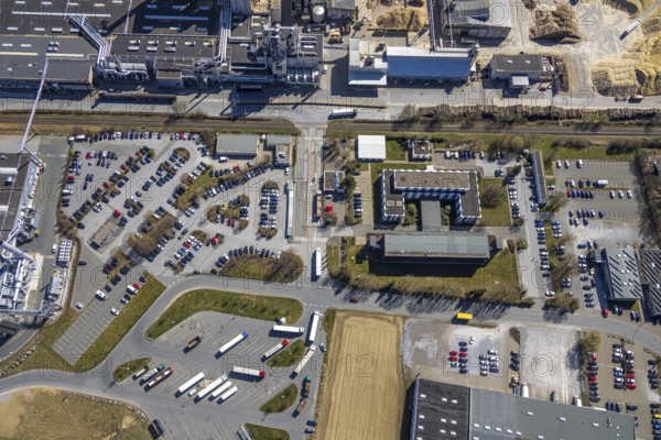 Aerial photo, Egger Holzwerkstoffe Brilon, Brilon, Sauerland, North Rhine-Westphalia, Germany, DE,