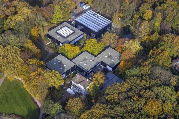 Aerial view, Josef Albers Museum Quadrat im Stadtgarten im Stadtteil Süd-West in Bottrop, Ruhr