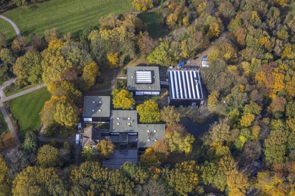 Aerial view, Josef Albers Museum Quadrat im Stadtgarten im Stadtteil Süd-West in Bottrop, Ruhr