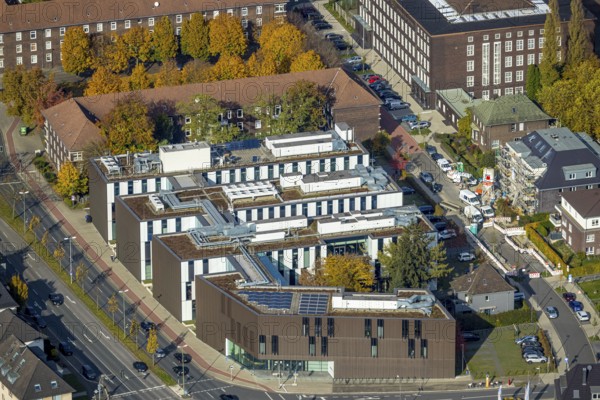 Aerial view, Hochschule Ruhr West - Campus Bottrop in the north-east district of Bottrop, Ruhr