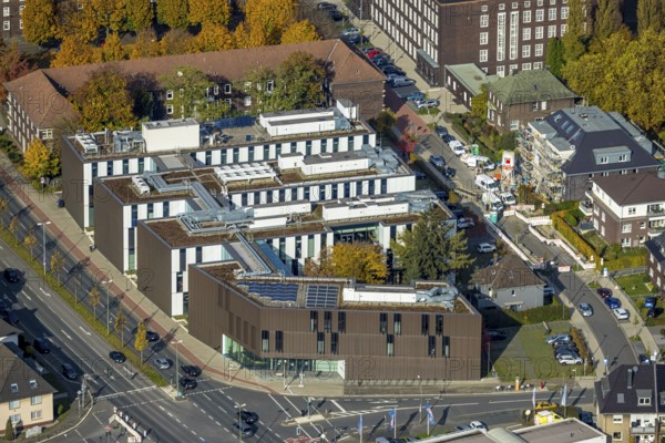 Aerial view, Hochschule Ruhr West - Campus Bottrop in the north-east district of Bottrop, Ruhr