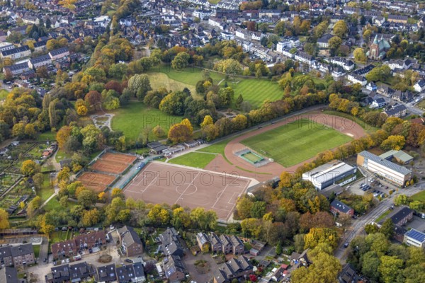 Aerial view, sports field of the Dostlukspor Bottrop club at the Volkspark Batenbrock in the
