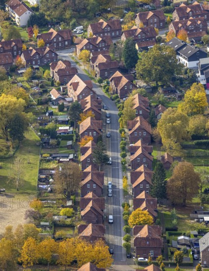 Aerial view, colliery housing estate Ludwig-Richter-Straße in the district Batenbrock-Süd in