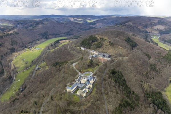 Aerial view, Schloss Wittgenstein, boarding school for girls and boys with state-recognised grammar
